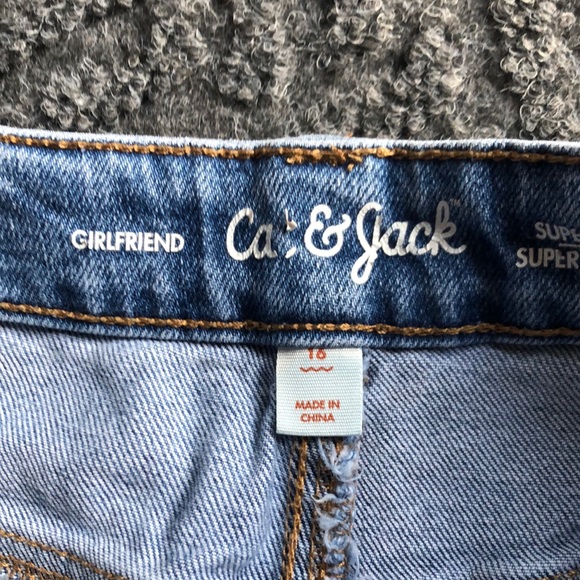 Cat & Jack Light Blue Girls Jeans with Colorful Embroidery - Picture 4 of 8